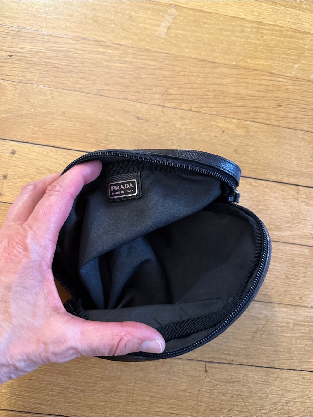 Prada Tessuto Nylon & Leather Cosmetic Pouch. - Picture 7 of 9